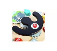 Wooden Drive & Steer Activity Board, Educational Vehicle Toy with Gear Mechanisms, Interactive Learning Playset