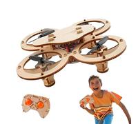 Wooden Drone Model Kit，RC Wooden DIY Drone Model， Assembly RC Drone Kit，Mini Drone RC Quadcopter Building Kits for Kids or Beginner