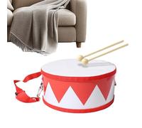 Wooden Drum - Musical Instrument Toy | Drum with 5.9 Inch Adjustable Shoulder Strap, Rhythm Development Game, Educational Percussion Set for Boys and Girls, Students, School Ma