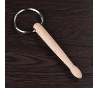 Wooden Drumstick Percussion Musical Instrument Keychain Keyring Chain Single Or Double Drum Bag Accessory Carry(B)