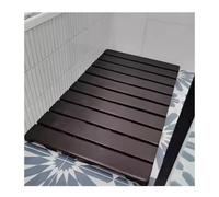 Wooden Duck Board Bathroom Mat - Non-Slip and Waterproof Bamboo Shower Mat for Bathrooms, Saunas, Spas, Patios, Terraces, and Pools - Rectangular Design