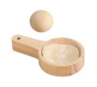 Wooden Dumpling Dough Press - Round Shape | Manual Dough Flat for Dumplings Empanadas & Wontons, Traditional Baking Tool Made of Natural Wood for Beginners & Household Kitchen, Dumpling Skin Shaper