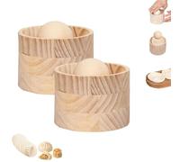 Wooden Dumpling Maker 3.93 Inch, Non-Stick Dough Presser for Dumpling Skin, Dumpling Press Tool for Homemade Pasta, Gyoza, Pastry, Easy to Clean(2pcs)