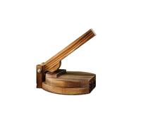 Wooden Dumpling Press Tool Manual Tortilla Presser Smooth Flour Machine Wood Dumpling Wrapper(Color1)