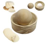 Wooden Dumpling Skin Maker, Handheld Dough Presser for Dumpling Wrappers, Ball Rolling Manual Press Tool, Pastry Dough Shaper for Home, Practical Wrapping Tool for Dumplings, Empanadas Ravioli