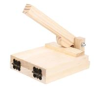 Wooden Dumpling Wrapper Mold Manual Pressing Tool Khaki | Easy to Hold and Press, Ergonomic Handle, Safe Odorless Wood, Comfortable Hand Feel