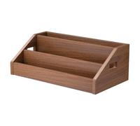 Wooden Dvd Holder, Portable Dvd Storage Case, Space Saving Media Organizer, Handle Carry Storage Rack with Desktop Disc Collection Stand for Home Office Organization 12.6x7.5in