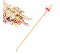 Wooden Ear Selection, Wooden Ear Wax Selection - 100pcs Cute Doll Earmuffs - Ear Cleaning Tools, Ear Wax Removal Kit, Cute Spoons