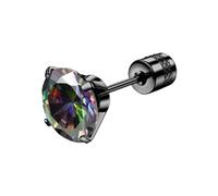 Wooden Earrings For Men Crystal Diamond Fine Needle 3A Zircon Earrings Glamour, one size, Stainless Steel, No Gemstone