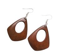 Wooden Earrings Geometric Designs Lightweight and Comfortable Great for Enhancing Fall and Winter Fashion Styles Lightweight Wood Earrings