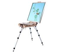Wooden Easel Portable Folding Table Easel for Drawing Oil Paint Aluminum Alloy Sketch Painting Easel for The Artist Art Supplies