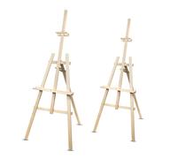 Wooden Easel Set of 2 Beech Wood 150cm Sturdy Painting Adjustable 2-Piece Event