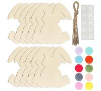 Wooden Easter Bunnies Ornaments | Unfinished Blank Party Supplies,Wooden Rabbit Ornaments - for Door Window Birthday Bedside Trees Gardening Indoor Thanksgiving Holiday Party Offices Home