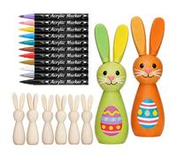 Wooden Easter Bunny - 200 g Holiday Figure, Charming Shape Craft Project, Creative Activity for Craft Lovers, Gatherings, School Tasks, Mantle, Bedside Table, Bedroom, Decorative Element Gift