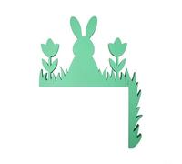 Wooden Easter Bunny Door Corner Decor For Home, Rabbit Motif Door Frame Accent Crafted From Boxwood For Seasonal Indoor And Outdoor Use(1)