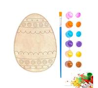 Wooden Easter Eggs - Sturdy Construction, Unpainted Artificial White Wooden Eggs | Wooden Easter Egg for Crafts for Girls, Daycare, Homeschooling, School Activities, Birthday Art Pro