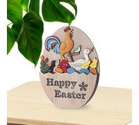 Wooden Easter Table Decorations,Wooden Easter Table Decoration,Wood Carving Sign Decor,Cute Exquisite Table Decorations Festive Home Display for Bookshelves Cabinets Tables