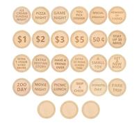 Wooden Easter Tokens - 27pcs Reward Eggs, Family Fun Prizes, Uniquess Game Activity With Sturdy Build Feature | Perfect Use For Egg Hunt Party Classroom Holiday Family Night Spring Celebration