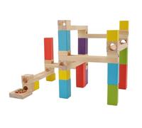 Wooden Educational Children's Track Building Set for Ages 3 to 6 - Three Perception Game for Development (Beige, 29x21.5x3.5cm)