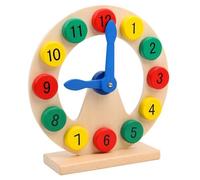 Wooden Educational Clock Toy, Early Learning Time Tool, Kids Teaching Clock for Classroom, Home & Travel, For Boys, Girls, Toddlers & Preschool Kids