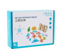 Wooden Educational Puzzle, Challenging Blocks Game, 10 Pieces Learning Toy with Logical Thinking Aid, Sturdy Wood Construction, Puzzle Set with Colorful Design, Preschool Toy for Brain Nursery