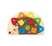 Wooden Educational Toy for Preschoolers Symbols Pegs Recognition Shape Sorting Nature Themed Educational Toy for Toddler