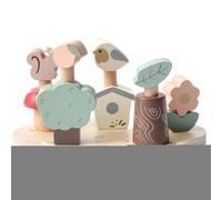 Wooden Educational Toys - Preschool Learning Activities Set, Color Shape Recognition Toys with Natural Finish, Early Learning Activity Gear, Fine Motor Skills Development for Kids Boys Girls Ages 3+