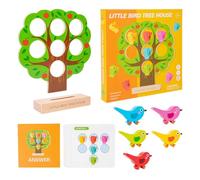 Wooden Educational Toys | Safe Sensory Educational Wood Game - Learning & Creativity Booster Toys - for Boy Girl Indoor Home Birthday Holiday Classroom School
