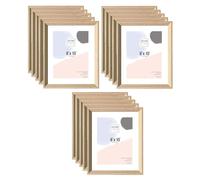 Wooden Effect Wooden Picture Frames 8x10 Photo Frame with Glass Front 10 x 8 Inches Wedding Christmas Family Best Friend Photo Frames for Wall Hanging Tabletop Graduation Gifts (Set of 15)