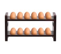 Wooden Egg Holder Countertop 2 Layer Kitchen Fresh Egg Storage Rack with Screwdriver Eggs Organizer for Truffle Cupcake Fridge