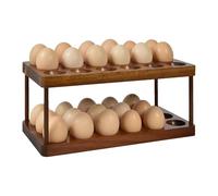 Wooden Egg Holder for Worktop - Robust Natural Designer Storage Rack for the Kitchen, Practical Tray, Sturdy Food Container, Storage Accessories for