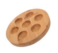 Wooden Egg Holder Tray 7 Hole Wood Deviled Egg Plate
