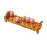 Wooden Egg Rack - Stackable Rack with 14 Compartments, Egg Storage Stand on the Worktop, Counter Holder for Kitchen Counter, Dining Room, Pantry, Restaurant, Farmhouse