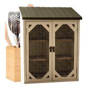 Wooden Egg Storage Cabinet - Egg Storage Box with Wire Mesh Window, Double Doors Deisgn, for Home Kitchen Pantry Cabin Coop Farm Market Grocery Store