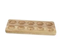 Wooden Egg Storage Rack Beige Simple Egg Holder for Eggs