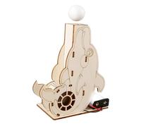 Wooden Electric Air Dolphin Suspension Ball Physics Experiment Set for Classroom Teaching Demonstration Home Learning Aerodynamics Demonstration Set