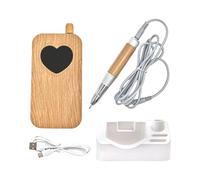 Wooden Electric Nails File Heart Pattern Multi Speed Adjustable Professional Manicure Tool With Silents Operations Multi Functional Nail Salon Tool
