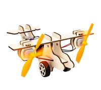Wooden Electric Twin Engine Aircraft Model Set Science Experiment Physics Teaching Tool for Classroom Demonstration Electric Aircraft Set