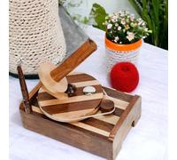 Wooden Electric Yarn Ball Winder & Swift | Large Multicolor Wool Winder Machine | Natural Heavy Duty Ball Winder for Crocheting and Knitting (Yarn Ball Winder)