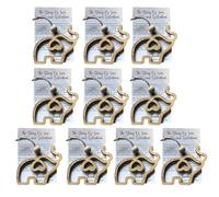 Wooden Elephant Christmas Ornament with Story, Sisterhood & Friendship Elephant Gift for Women Tribe & Friends (10PCS)