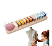 Wooden Embroidery Floss Organizer | Knitting Floss Organizer Embroidery Bobbin Holder,12 Slots Tabletop Bobbin Holder Needlework Thread Keeper for Wife, Sister