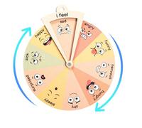 Wooden Emotions Cake Chart - Emotional Feeling Wheel Decoration, Mental Health Feelings Decoration for Kids | Learning Tool For School Classroom Re