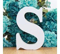 Wooden English Alphanumeric Ornaments Wooden Crafts DIY Letter Creativity 3.2 Inch Wooden Letter Wall Decoration Office Gadgets for Desk (S, S)