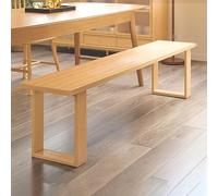 Wooden Entryway Bench, 2-Seater Dining Table Chair for Hallway Foyer Living Room, Original Wood, 120x30x45cm