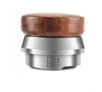 Wooden Espresso Coffee Distributor Tamper Tool, 51mm & 58mm, Stainless Steel + Walnut Wood, Flat Grounds Leveling for Even Extraction, Ergonomic Handle, Baristas and Home Brewers(51MM)