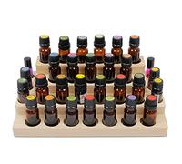 Wooden Essential Oil Box,MKNZOME 30 Slots Aromatherapy Essential Oil Carrying Case Storage Organizer Display Rack Stand Holder for Travel & Presentations