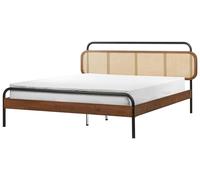 Bed Rattan BOUSSICOURT 160 x 200 cm (EU King Size) Dark Brown