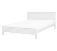Wooden EU King Size Bed White OLIVET