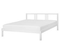 Wooden EU King Size Bed White VANNES