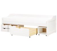 Beliani Daybed With Storage Pine Wood Royville 90 X 200 Cm (Eu Single) White